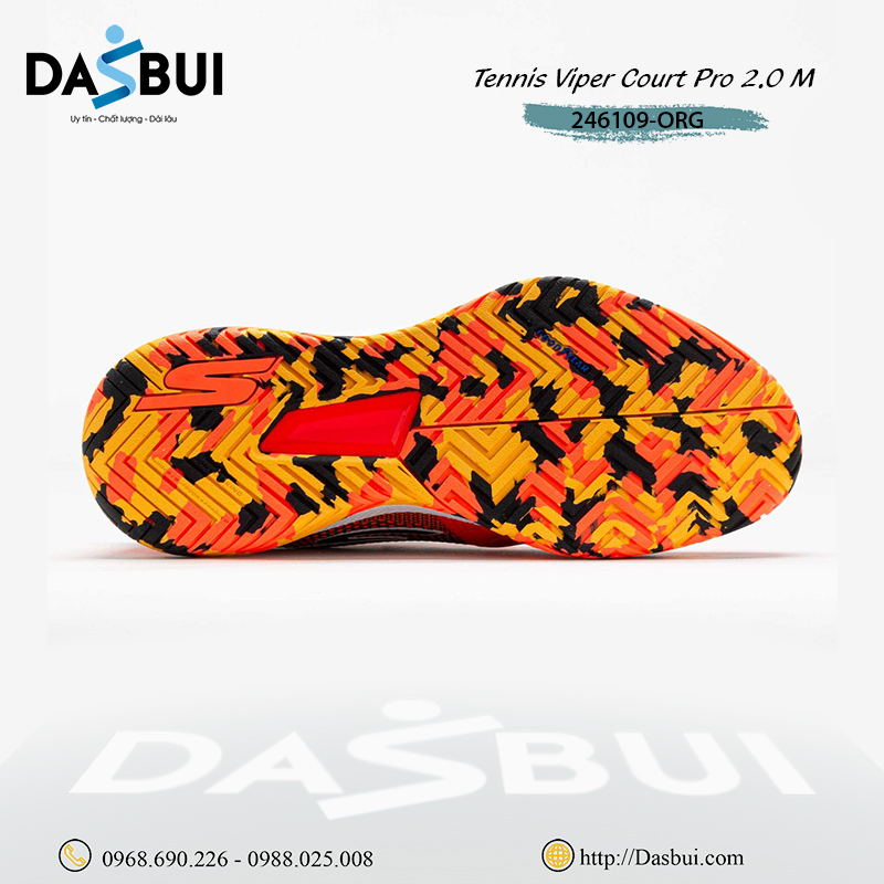 Giày Pickleball Tennis Skechers Viper Court Pro 2.0 M 246109-ORG 370223 4