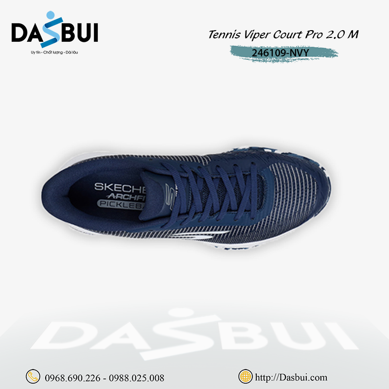 Giày Pickleball Tennis Skechers Viper Court Pro 2.0 M 246109-NVY skechers viper court pro 2 0 nav 3