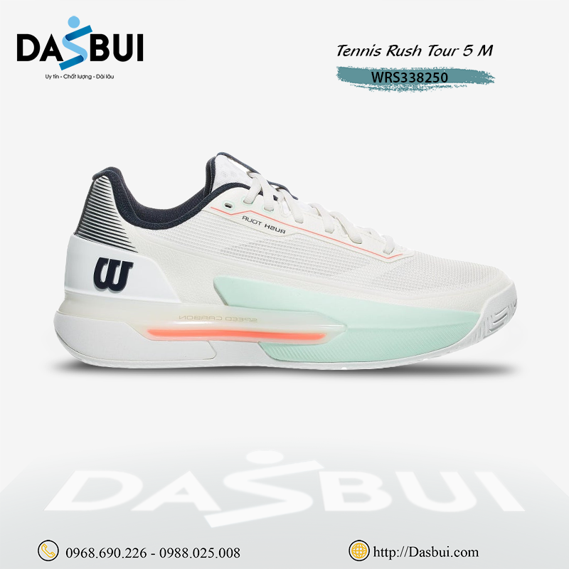 Giày Tennis Pickleball Wilson Rush Tour 5 M WRS338250