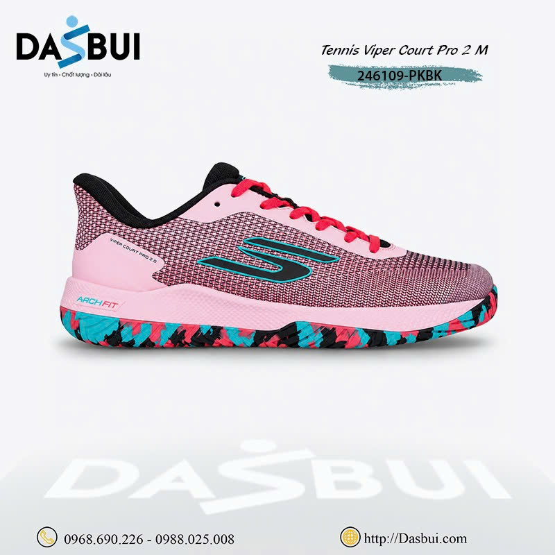 Giày Skechers Viper Court Pro 2.0 M 246109-PKBK